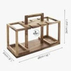 Solid Wood Basket Bar Trolley for Bed & Garden