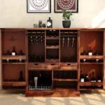 Auric Large Bar Cabinet Solid Wood Modern Style
