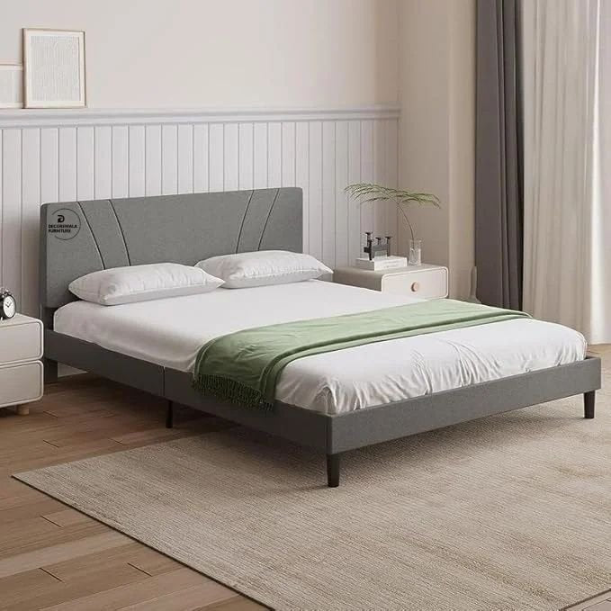 Modern Upholstered King Size Bed | Premium Fabric Bed