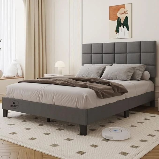 Modern Upholstered King Size Bed | Premium Fabric Bed
