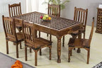 Solid Wood Brass Dining Set