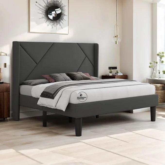 Modern Upholstered King Size Bed | Premium Fabric Bed