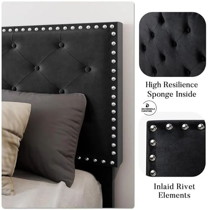 Modern Upholstered King Size Bed | Premium Fabric Bed