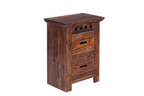 Solid Wood Kuber 2 Drawer Bedside Table