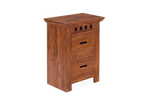 Solid Wood Kuber 2 Drawer Bedside Table