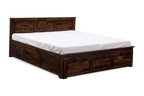 Solid Wood Essential Bed with Front Open Dual Storage