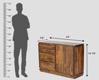 Panama Sheesham Wood 3 Drawer 1 Door Sideboard