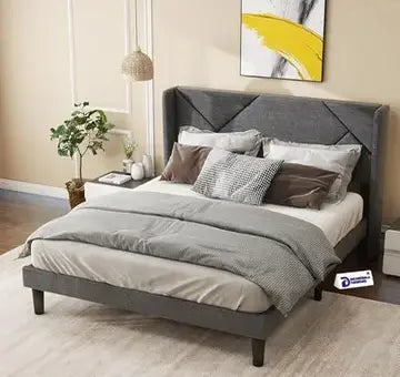 Modern Upholstered King Size Bed | Premium Fabric Bed