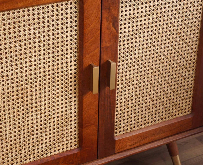 Boston Solid Wood Four Door Crockery Unit Kitchen Cabinet