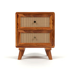 Chicago Solid Wood Two Drawer Bedside Table