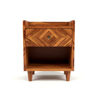 Bedside Solid Wood 2 Drawer Bedside Table