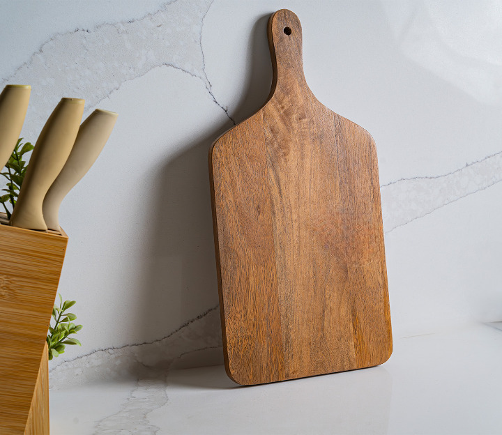 Naturaft Natural Mango Wood Handcrafted Non Slip Chopping Board