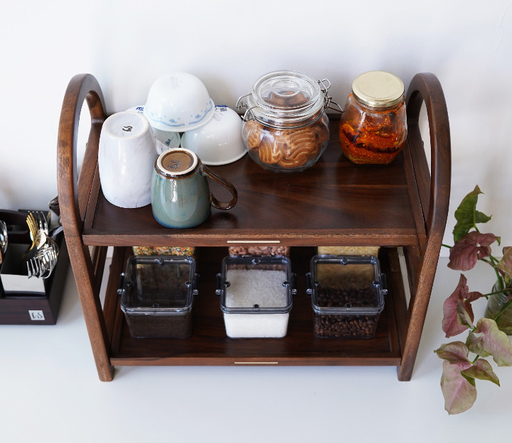 Mivra Solid Wood Kitchen Rack