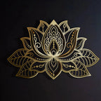 3D Lotus Mandala Metal Wall Art – Handcrafted Zen Decor