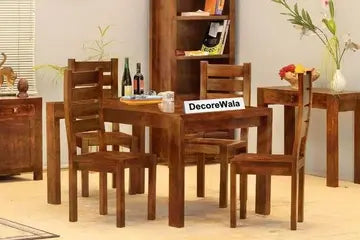 Solid Wood Cubex Dining Set with Bench
