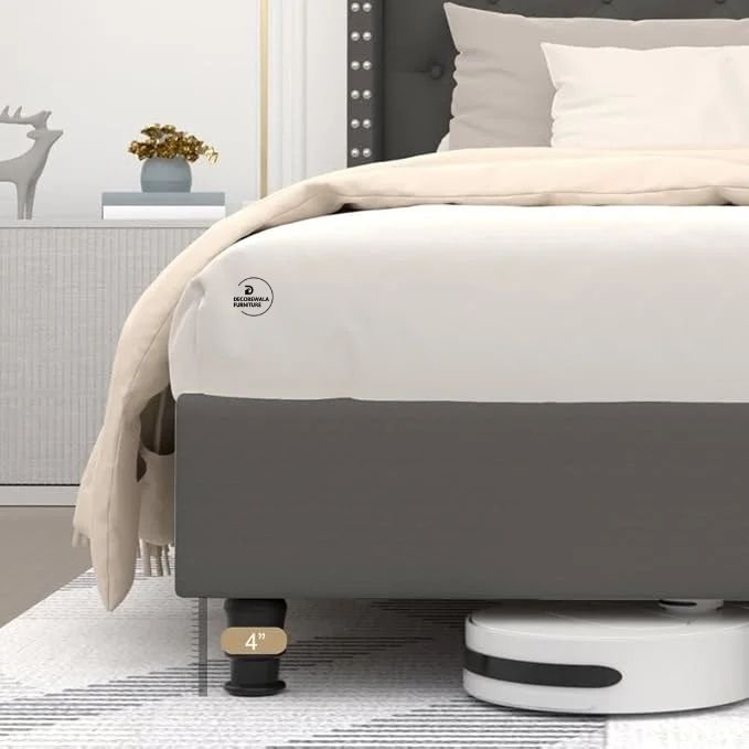 Modern Upholstered King Size Bed | Premium Fabric Bed