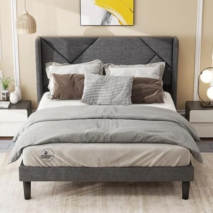 Modern Upholstered King Size Bed | Premium Fabric Bed