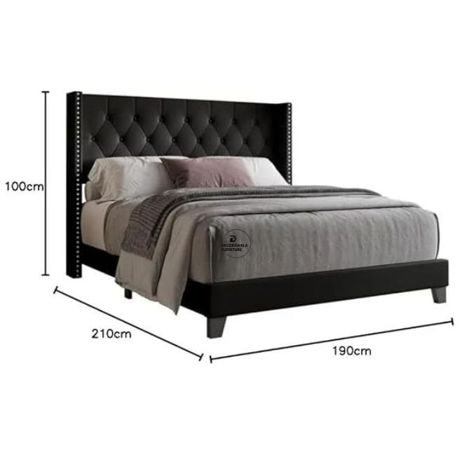 Modern Upholstered King Size Bed | Premium Fabric Bed