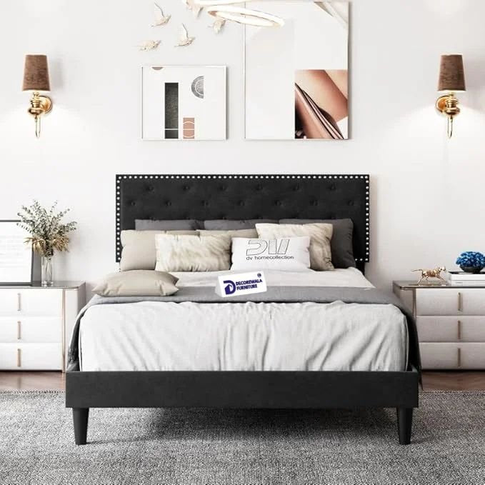 Modern Upholstered King Size Bed | Premium Fabric Bed