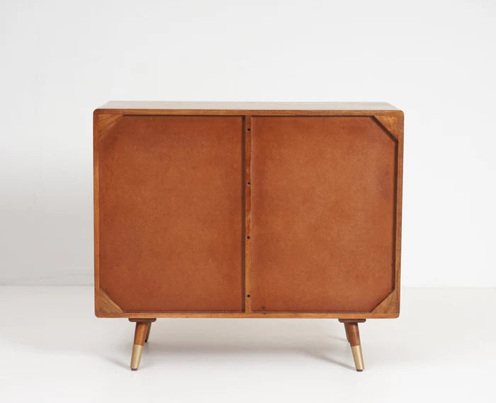 Boston Solid Wood Rattan Cane Two Door Sideboard Cabinet