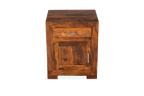 Solid Wood Cube Bedside Table