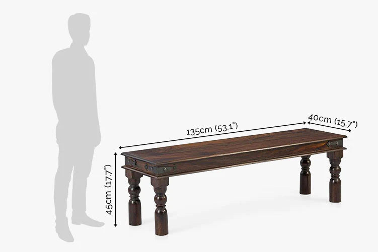 Solid Wood Jaipur Dining Set with Bench