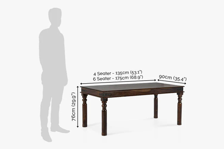 Solid Wood Jaipur Dining Set with Bench