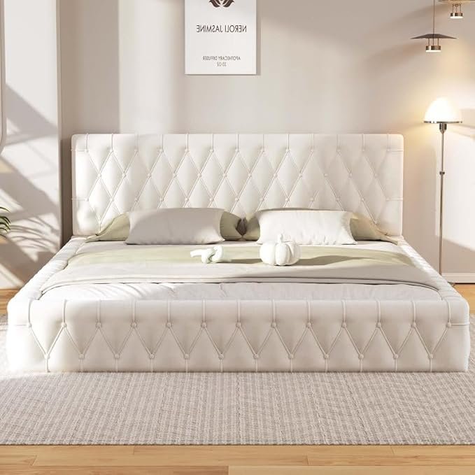 Modern Upholstered Queen Size Bed | Premium Fabric Bed