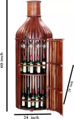 Bottle Shpe Bar Cabinet Solid Wood Bar Cabinet