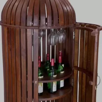 Bottle Shpe Bar Cabinet Solid Wood Bar Cabinet