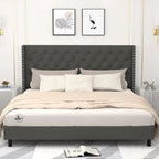 Modern Upholstered King Size Bed | Premium Fabric Bed