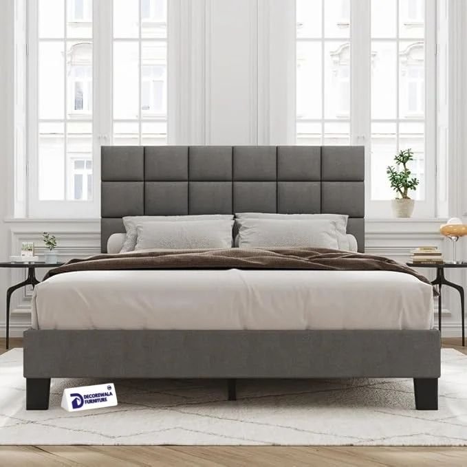 Modern Upholstered King Size Bed | Premium Fabric Bed