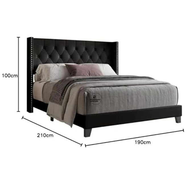 Modern Upholstered King Size Bed | Premium Fabric Bed