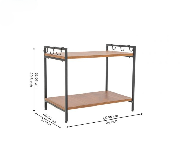 Mivra Microwave Stand With 2-Tier Kitchen Organizer Storage