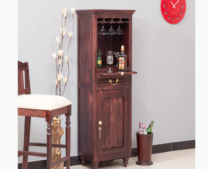 Calgary Solid Wood Bar Cabinet Modern Style