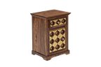 Solid Wood Brass Bedside Table