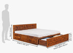 Solid Wood Bowley Bed with Front Open Dual Storage