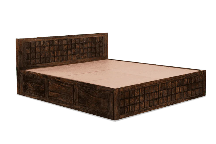 Solid Wood Bowley Bed with Front Open Dual Storage