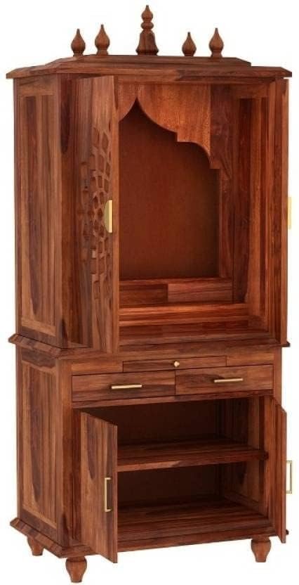 Mandir Design for Home Wooden Temple Modern Pooja unit