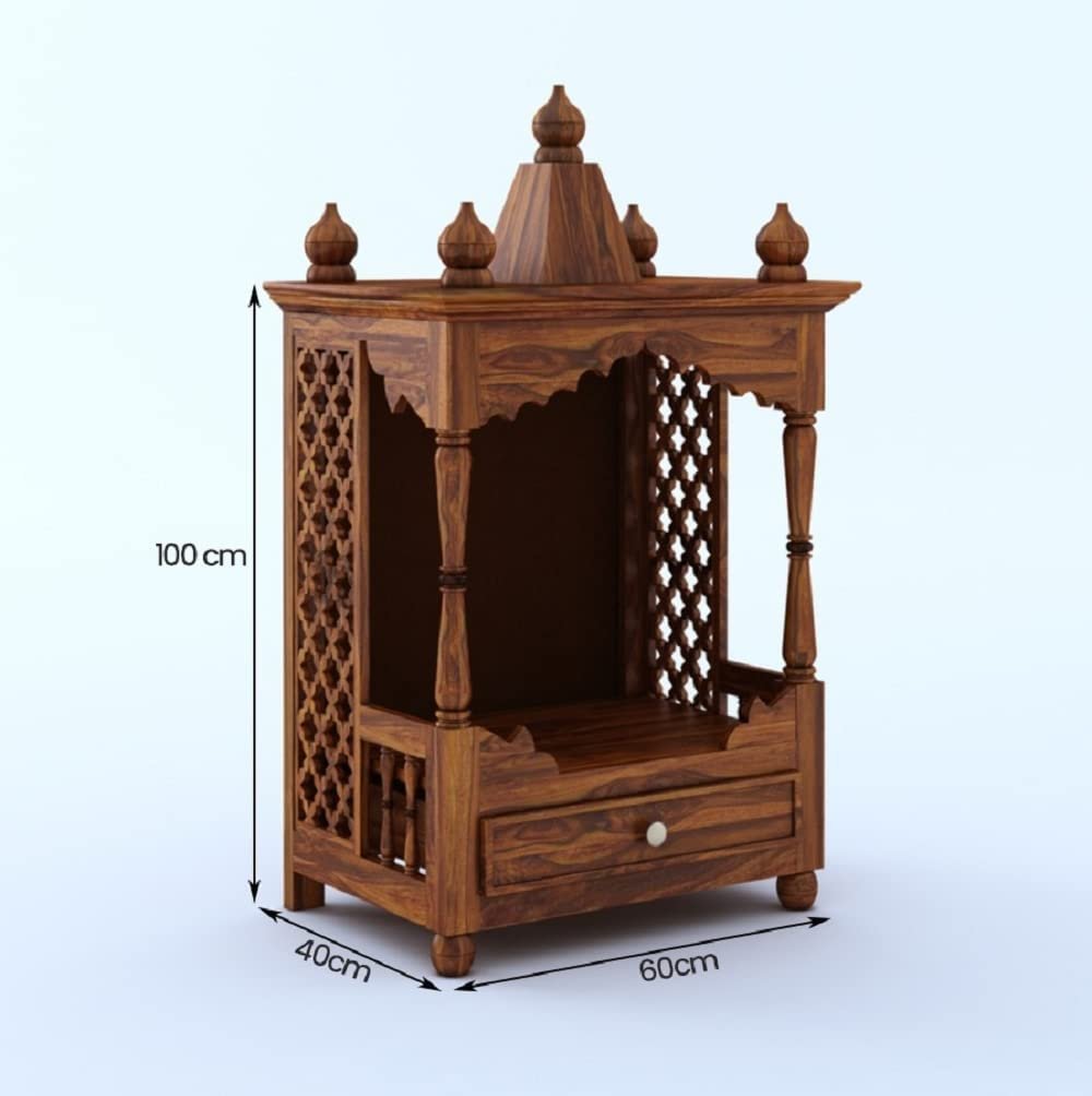 Mandir Design for Home Wooden Temple Modern Pooja unit