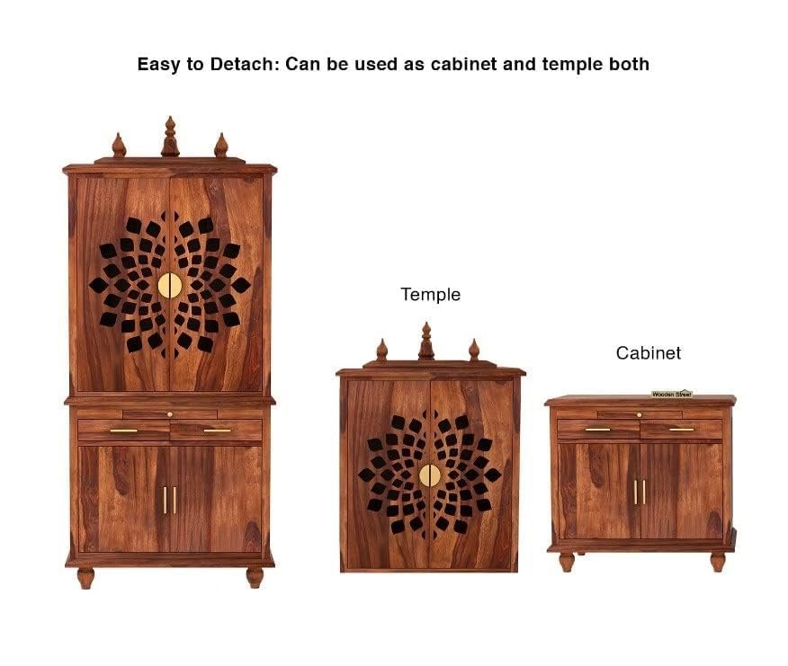 Mandir Design for Home Wooden Temple Modern Pooja unit