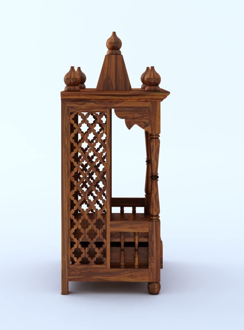 Mandir Design for Home Wooden Temple Modern Pooja unit