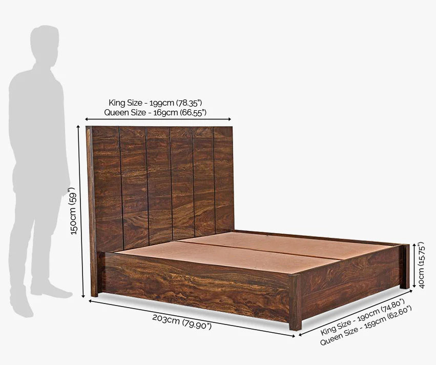 Oaklyn Heritage Solid Wood Bed – Strength Rooted in Tradition
