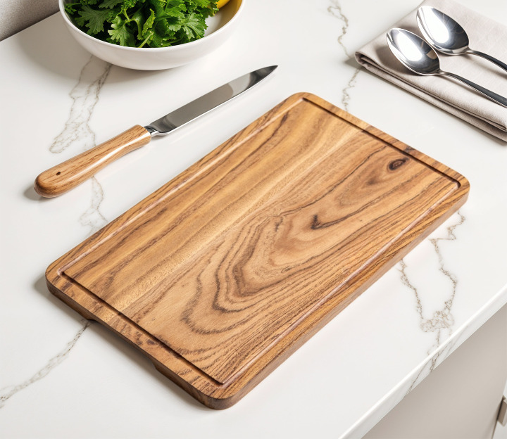 Slicora Wood Handcrafted Non Slip Chopping Board For Kitchen - (Set of 3)