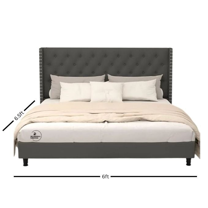 Modern Upholstered King Size Bed | Premium Fabric Bed