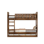 Naptura Solid Sheesham Wood Bunkbed Netrual Finsh With Trundle