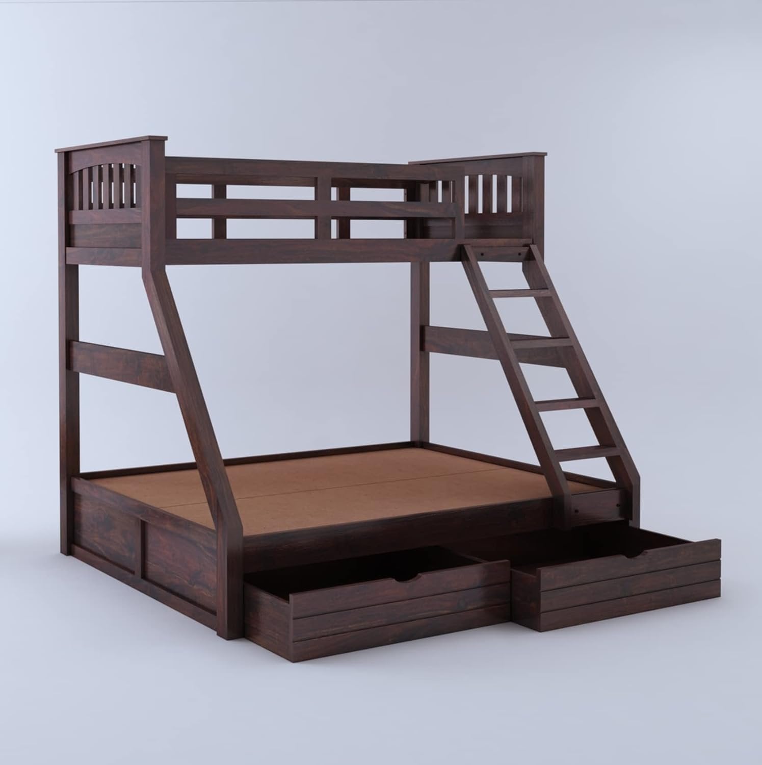 Stackel Solid Sheesham Wood Bunk Bed