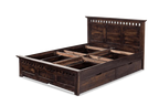 Solid Wood Kuber Bed with Drawer Trolley Storages