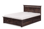 Solid Wood Kuber Bed with Drawer Trolley Storages