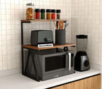 Ascot Engineered Wood Microwave Stand With 2 Tier Kitchen Organizer Storage